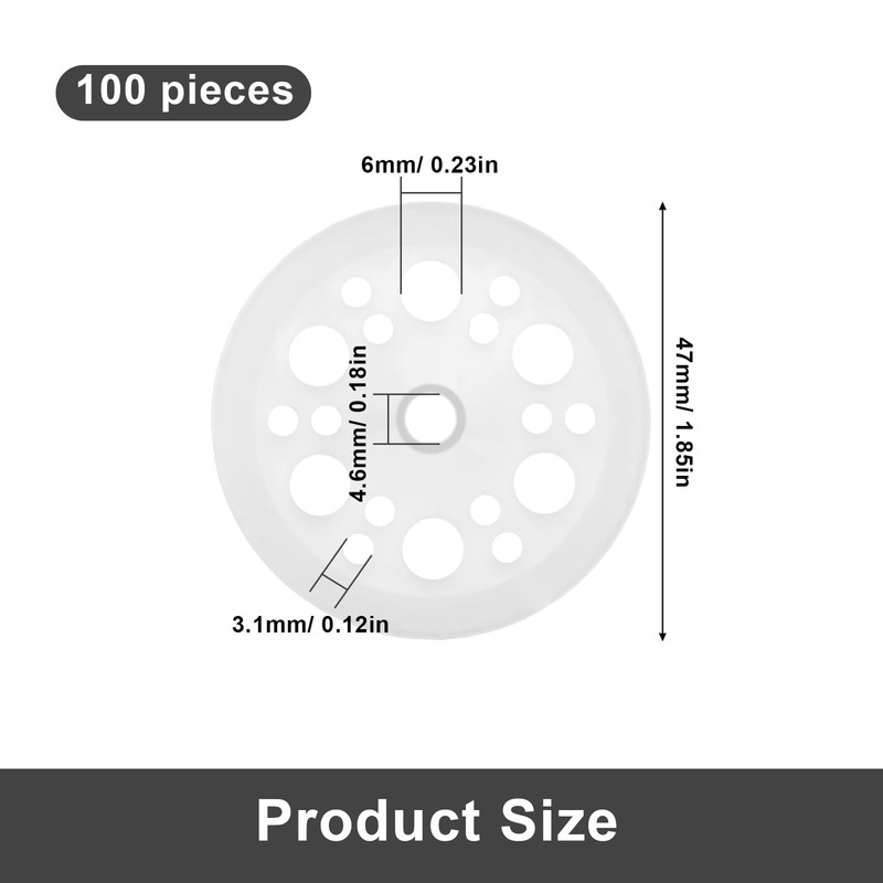 100 x 47mm Plastic Flat Washers Durable Plastic Flat Washers