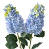 JINWOE Blue Artificial Hydrangeas Silk Flowers, 2Pcs 31.5" Full Large