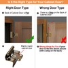 Vallecloud 4 Pack (2 Pair) Antique Brass Cabinet Hinges for