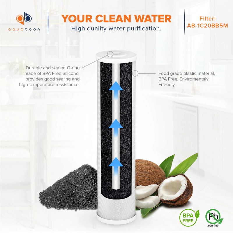 AquaBoon 2PK of Aquaboon Big Blue 5µm Coconut Shell Carbon