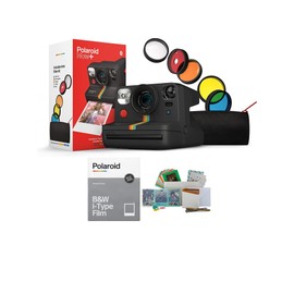 Polaroid NOW+ Instant Film Camera Bundle with Black and White Film and Storage Box (3 Items)