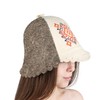 SHSH trade group Ukrainian Wool Sauna Hat Embroidered Ornament Vyshyvanka