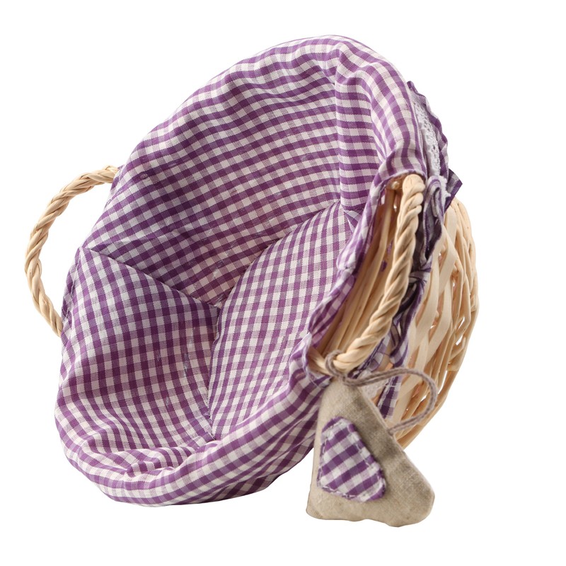 Premier Housewares Round Picnic Blanket Basket Hamper Handles Picnic Basket