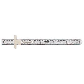 General #300/1-6'' Long - 32nds, 64ths/Decimal Graduation - 15/32'' Wide - Stainless Steel Flexible Rule 038728320360