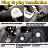 Xotic Tech 2Pcs Smoked Lens Side Mirror Puddle Light LED