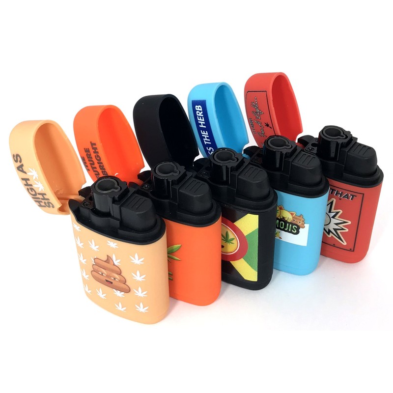 Smokemoji Jet Flame Torch Lighter Adjustable Flame Windproof Butane Refillable