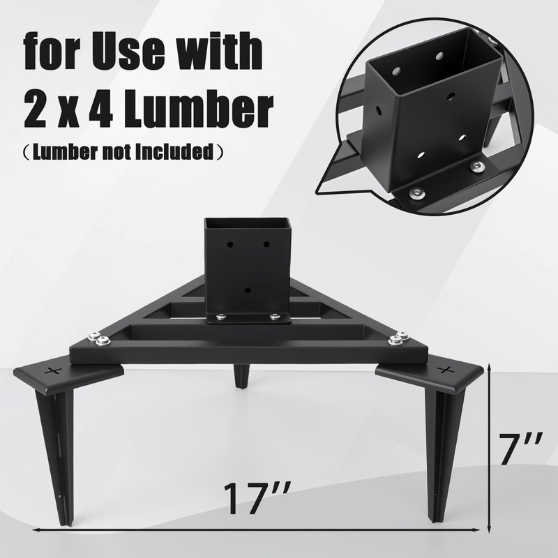 2x4 Metal Target Stand System for Outdoors Shooting Range