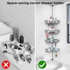 KEGII 4-Tier Corner Shower Caddy Tension Pole - Adjustable Shower