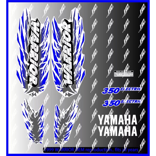 WARRIOR 1999 YAMAHA WARRIOR full graphics kit DECALS STICKERS ..THICK