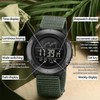 Men's Military Command Sports Watch Breathable Calendar Alarm Stopwatch Pedometer