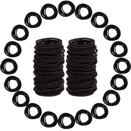 200PCS Baby Hair Ties Black Hair Bands No Crease Hair Elastics Small Ponytail Holders Hair Accessories for Kids Girls Infants Toddlers 2.5cm in Diameter