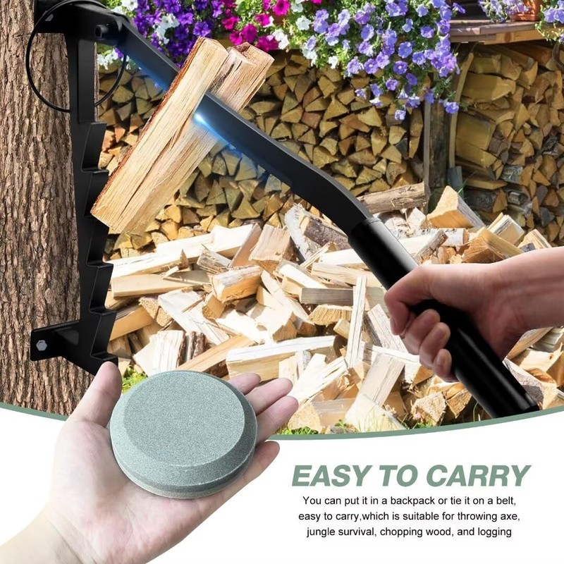 Double axis octagonal sharpening stone with a grit of 180/320,