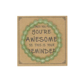 Jeannieparnell N462 - Sometimes you forget you're awesome so this is your reminder 8mm Green Aventurine Gemstone Bead Bracelets