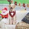 Formal Tuxedo Bandana Collar - Red Plaid Dog Christmas Costume