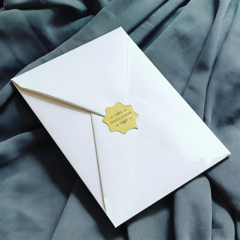 50pcs 5X7Inch Vertical Wedding Invitation Envelope 136x195mm V-Flap 250g Pearl