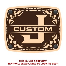 CityLocs Custom Initials Hat with Engraved Leather Patch - Letter: J, Hat Color: Green Camo Snapback