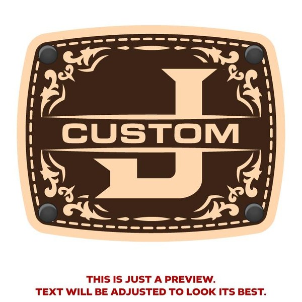 CityLocs Custom Initials Hat with Engraved Leather Patch - Letter: