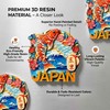 3D Resin Fridge Magnet Japan Tokyo Fuji Mountain Koi Sakura