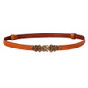 Diyafas Women's Adjustable Leather Belt for Dress Jeans Thin Belt