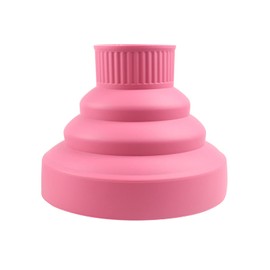 Pink Collapsible Hair Diffuser, Universal Silicone Collapsible Hair Dryer Diffuser, for Curly Hair Women, Travel and Easy Storage(13.5cm / 5.3in)