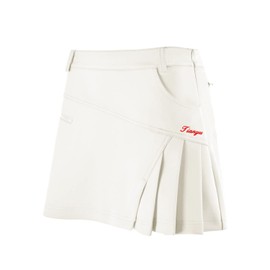 FAVORABLE SCENERY Women's Golf Skirt with Inner Pants, Pleated, Slimming, Breathable, Golf Wear, white