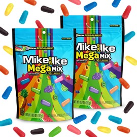 Mike and Ike Mega Mix Candy, 2 Pack of Movie Theater Candy Boxes 10OZ Each, Ideal Mike and Ike Candy for Your Favorite Films, Perfect Theater Box Candy for Sharing with Friends
