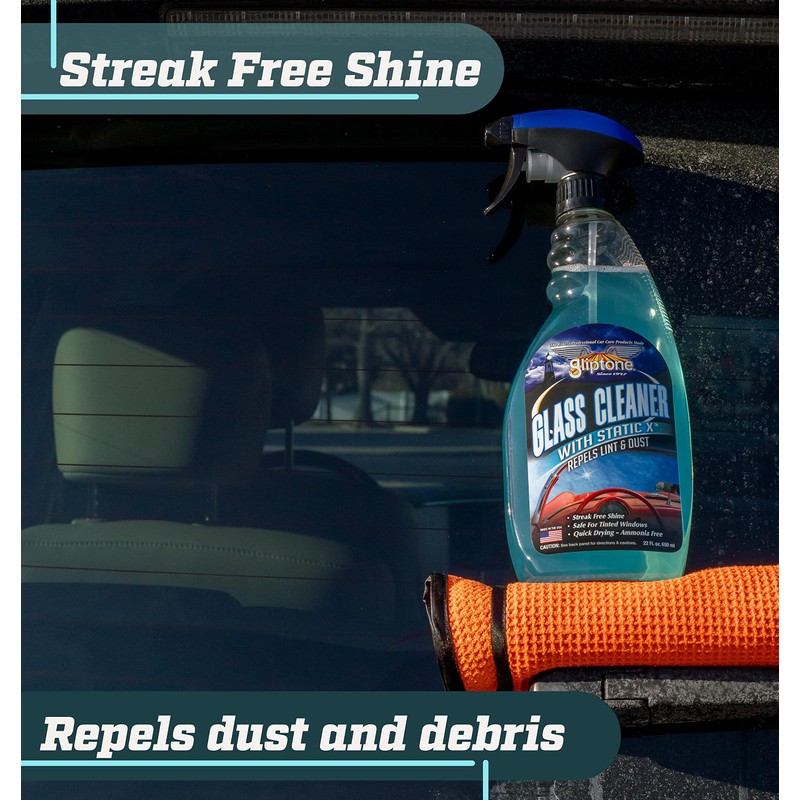 Gliptone Streak Free Glass and Window Cleaner, Ready-To-Use with Anti