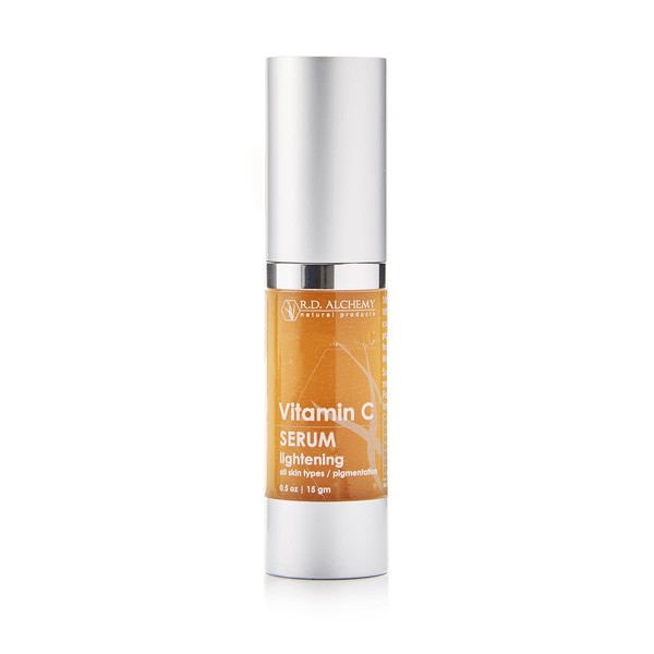 RD ALCHEMY - Natural Vitamin C Serum - Improves skin tone and texture and helps fade age spots, Melasma and sun spots creating a brighter, glowing skin tone!