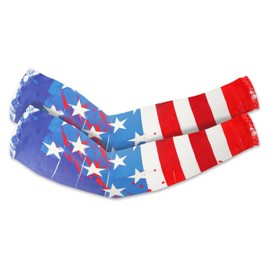 Blinket Soldiers Veterans Day Arm Sleeves for Men UV Protection Work American Flag 16.14" x 4.33" Cooling Arm Sleeves for Outdoor Activities Sun Protection Sports Military Support Style D