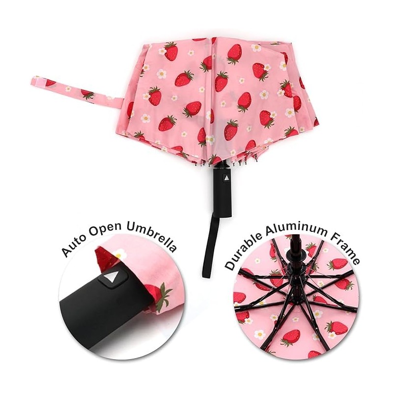 Nollia Windproof Automatic 2 Pack Travel Umbrella, Compact Portable with
