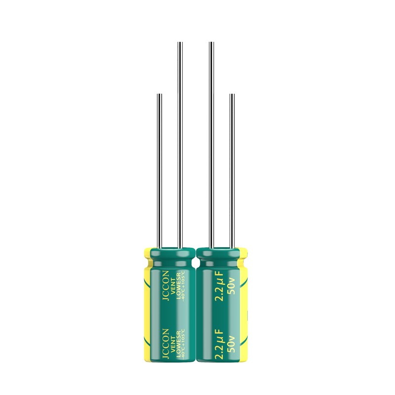 JCCON 10-Pack 50V 2.2uF Premium Quality Low ESR Electrolytic Capacitors