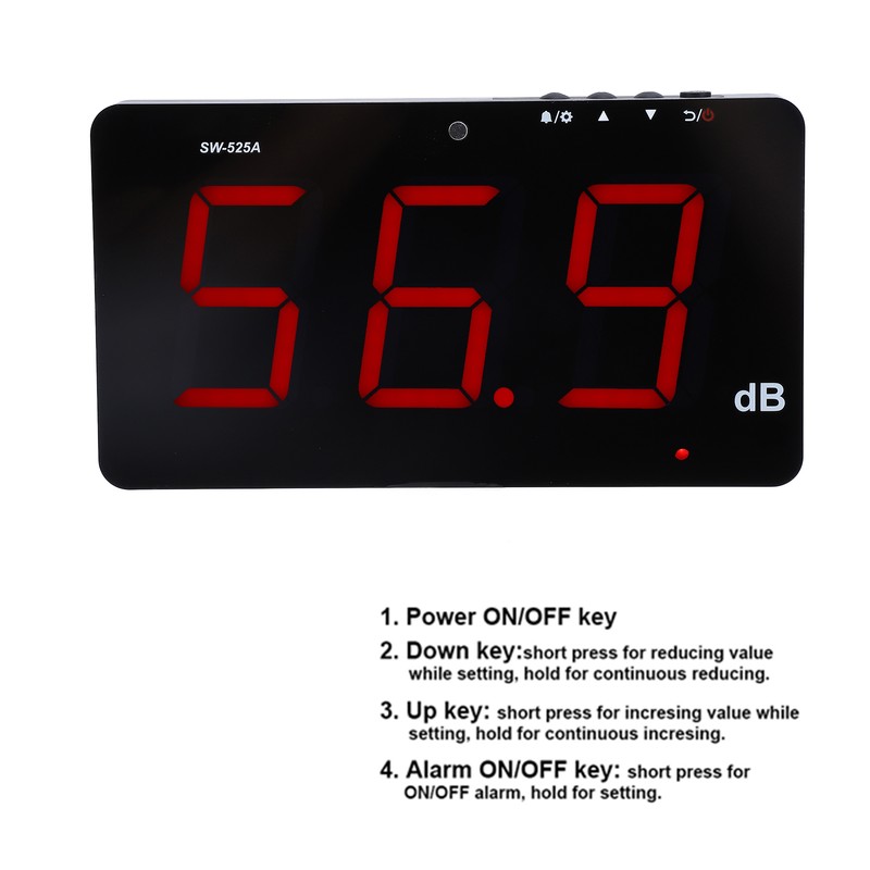 9.6 Inch LCD Digital Sound Level Meter Wall Hanging 30~130dB