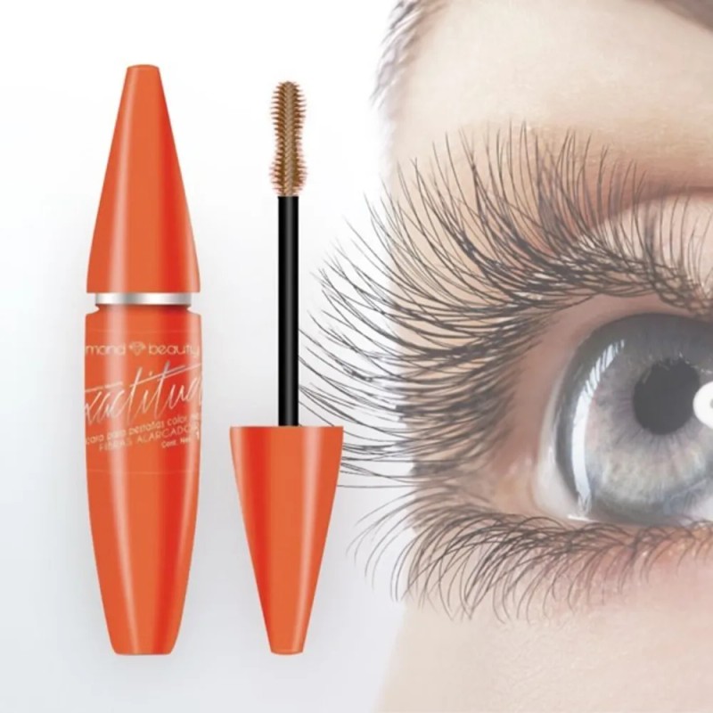 Mascara Pestañas Diamond Beauty Exactitud Fibras Alargadoras Naranja