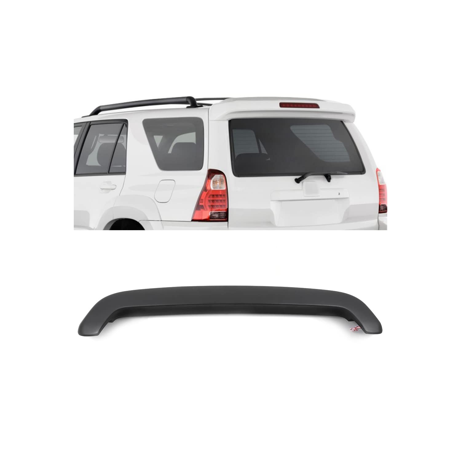 cciyu Rear Roof Window Spoiler Wing with 3rd Brake Light Fits For 2005 ...