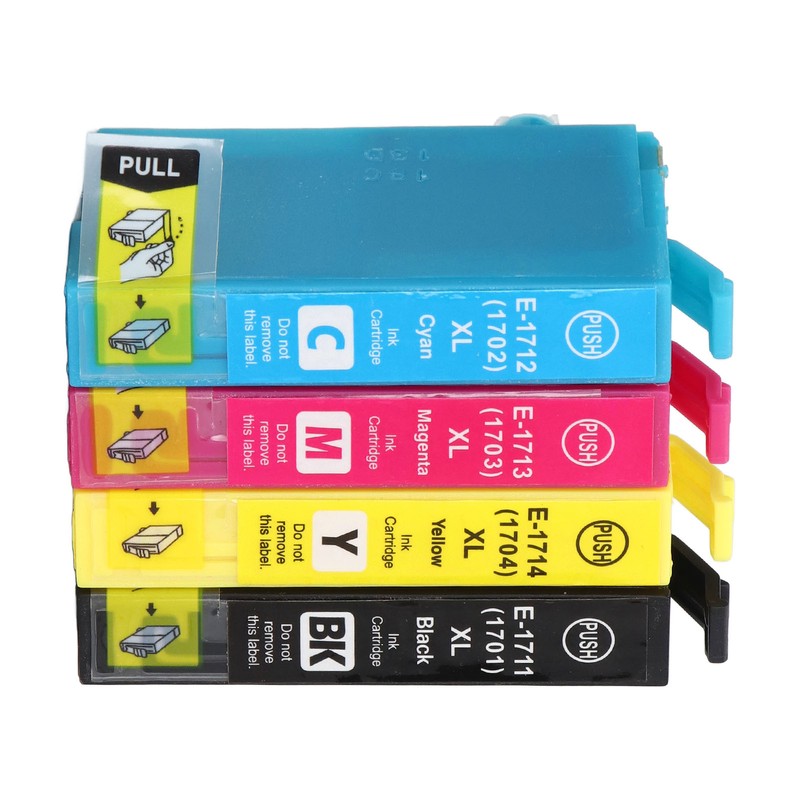 4PCS Printer Ink Cartridge Colorfast Clear Printing Large Capacity Ink