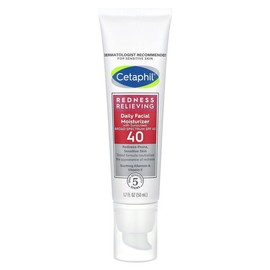 Cetaphil Redness Relieving, Daily Facial Moisturizer with Sunscreen, SPF 40, 1.7 fl oz (50 ml)