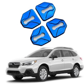 K LAKEY Car Door Latch Cover for Outback, Metal Custom Fit, 4 Packs Steering Wheel Shifter Paddles Extension Trim, Fit for Outback Accessories Blue