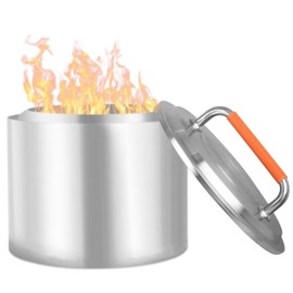 Fire Pit Lid Accessory for Bonfire Fire Pit, 20 inch Lid 304 Stainless Steel with Heat Resistant Handle for Solo Stove Bonfire 19.5"