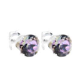 pewterhooter London Collection Women's Sparkling Manhattan Sunset Sterling Silver Stud Earrings with Gift Box.