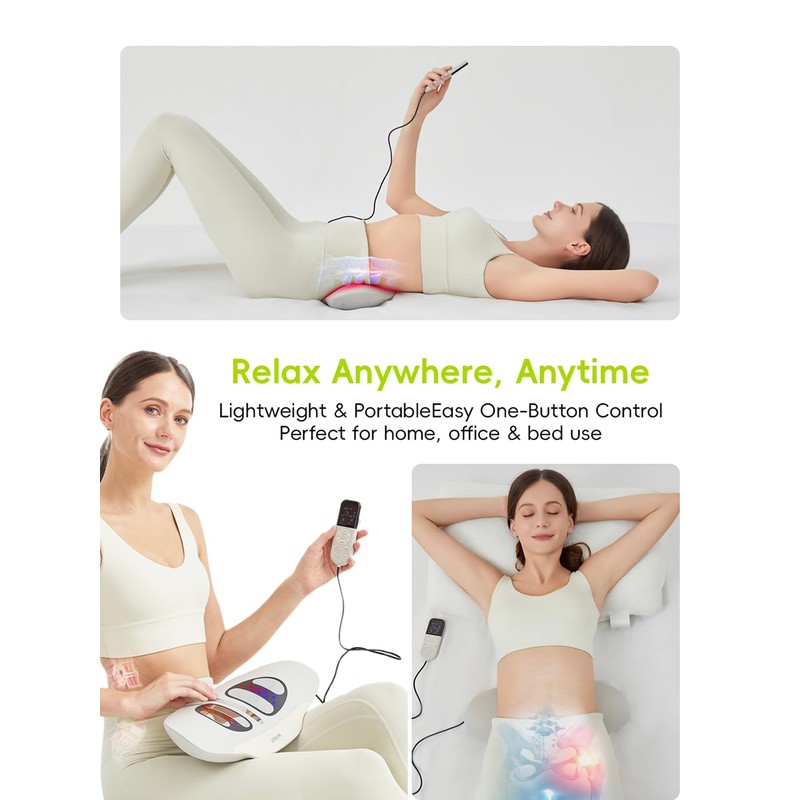 WARMSKY Smart Lower Back Massager with Soothing Warm Therapy &