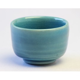 Tori W918-25 Shigaraki Ware Blue Glass Guinomi