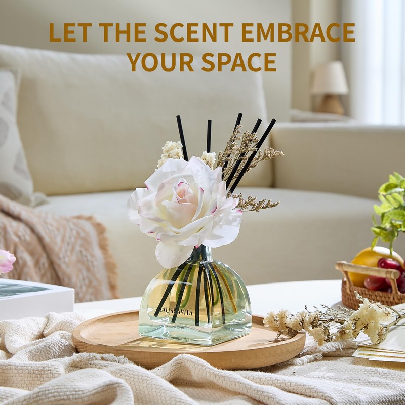 Reed Diffusers Set Jasmine&Lily Scented 8.5oz Air Freshener for 140