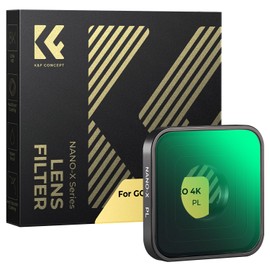 K&F Concept Go Pro 4K PL Filter, Polarizing Filter, Lens Protection, AGC Optical Glass, High Transmittance, Protective Filter, Adjusting Dimming, Reflection Removal, 28 Layer Nano Coating, Water