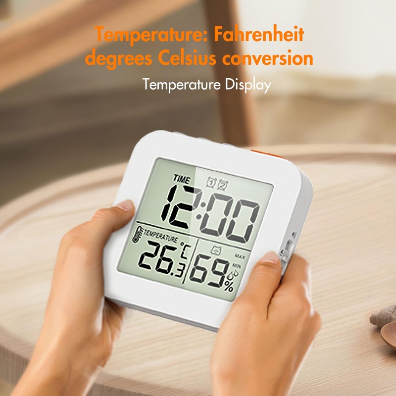 BTBHIHO Digital Shower Clock, Waterproof Bathroom Clock Shower Timer with