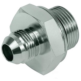 HTD Double Threaded Nipple G 1/4 Inch Male Thread - JIC 7/16"-20 UNF Male Thread