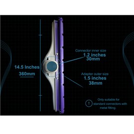 14″ EZ Glide Floor Tool Compatible with ProTeam Backpack Vacuums And Hoover C2401 — 1.5″ Nut-Coupling Wand Fit — Multi-Surface Nylon Brush Head for Hard Floor & Low-Pile Carpet — Replaces OEM 101446