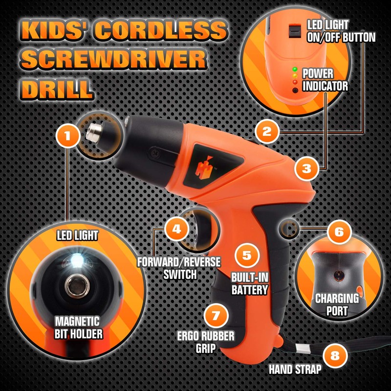 JoyTown Kids Real Power Drill Set – Electric Cordless Drill