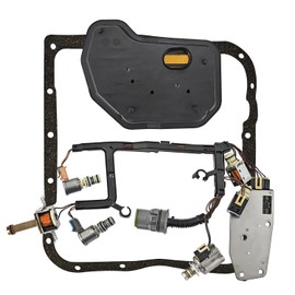4L60E 4L65E Transmission Master Solenoid Kit w/Harness, Pressure Manifold Switch and Trans Oil Filter for GM 2003-2005 M30 M32 Transmission, 24230298 24208576 24215111 24227747 8677314 8683187