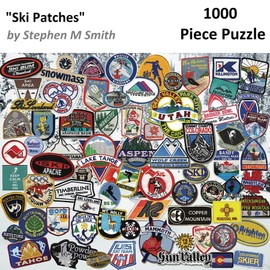 Hart Puzzles Ski Patches 1000 Piece Puzzle, 1 EA