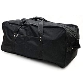 32 inch Heavy Duty Cargo Duffel Extra Large Sport Gear Water Resistant Travel Bag Rooftop Heavy Duty Rack Bag (32" x 14" x 14", Black)